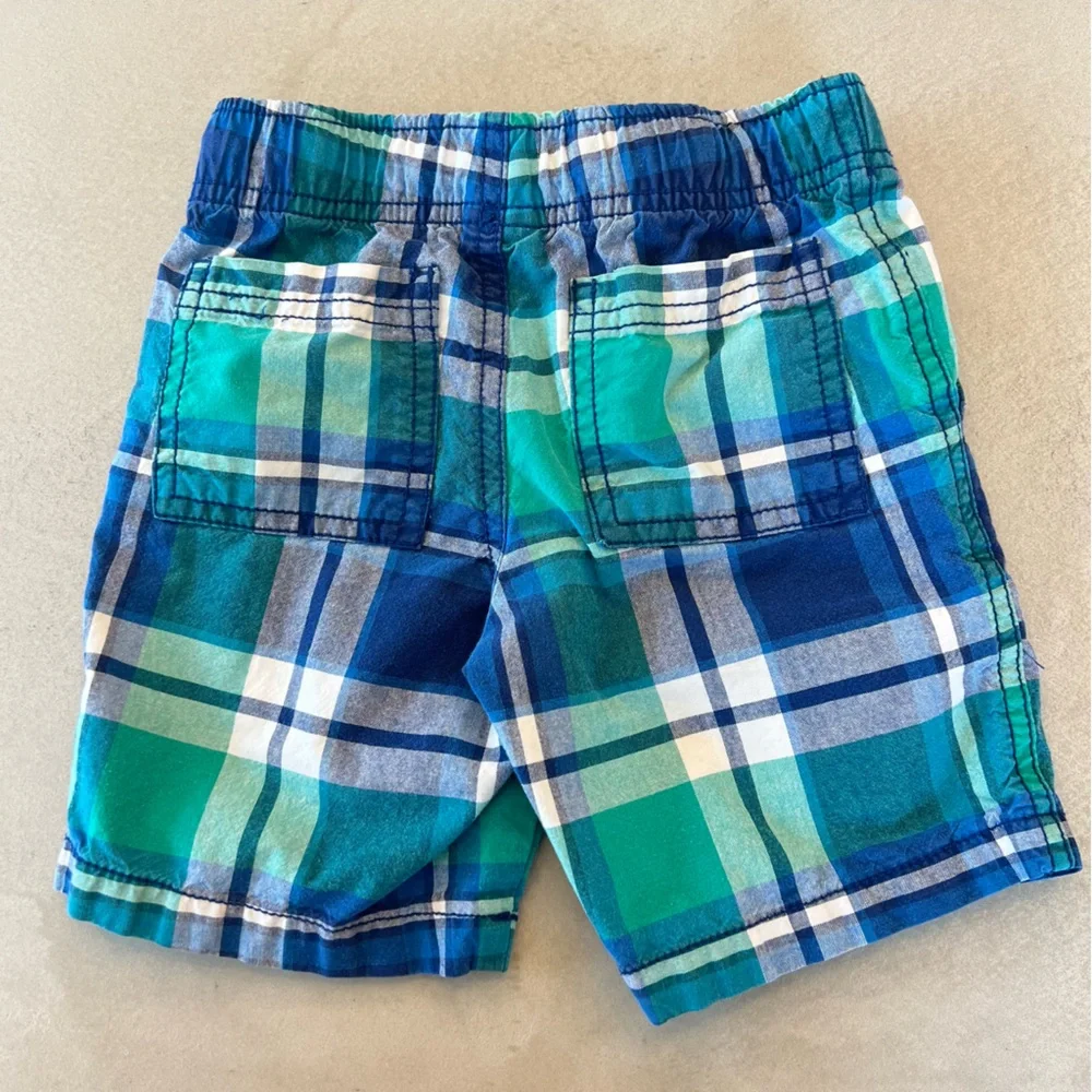 GYMBOREE Plaid Blue‎ and Green Toddler Kids Shorts 2T